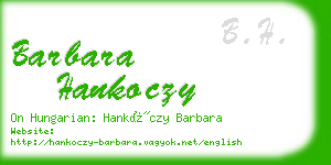 barbara hankoczy business card